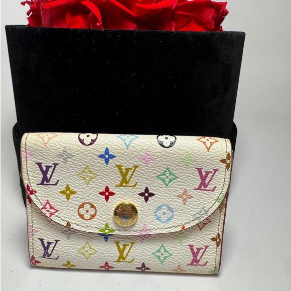 SOLD Louis Vuitton Multicolor Monogram Rosalie Coin Purse (Murakami Collection) - Picture 1 of 13